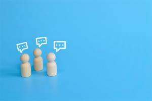A representation of people talking and giving their opinions | NICRC