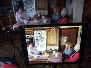 Three women being filmed for the documentary | CRC NI
