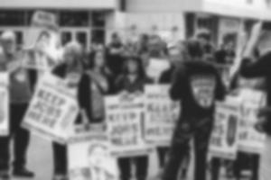 Protesters at a picket line | CRC NI