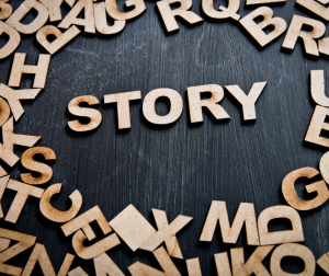 Scrabble blocks spelling out "Story" | NICRC