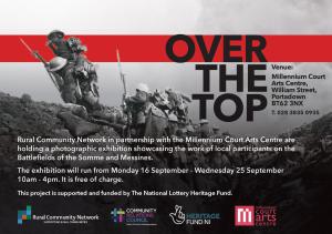 Flyer for Over The Top exhibition | RCC NI